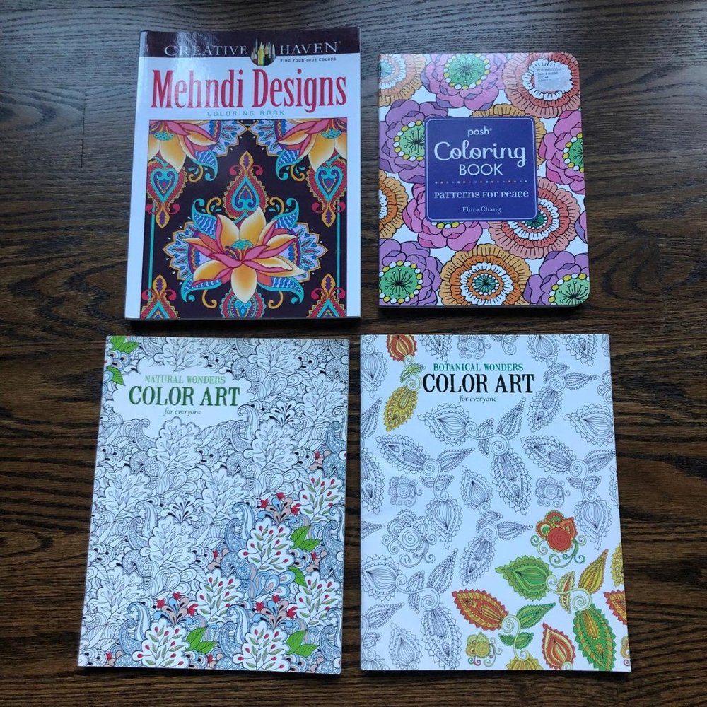 NEW Lot of 4 Coloring Books